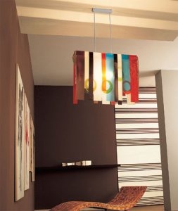 Lampadario soggiorno moderno multicolore